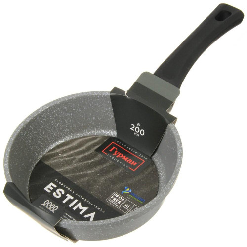 Сковорода ГУРМАН Estima серая ГМ2001 ЭЧИ индукция 20см (430985)
