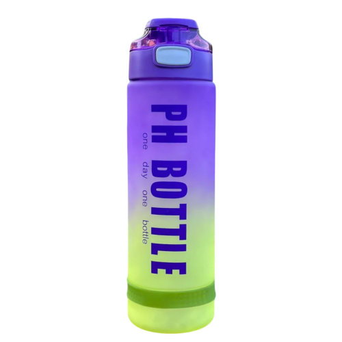 Бутылка для воды спортивная PH BOTTLE, желто-фиолетовая, 1000 мл.