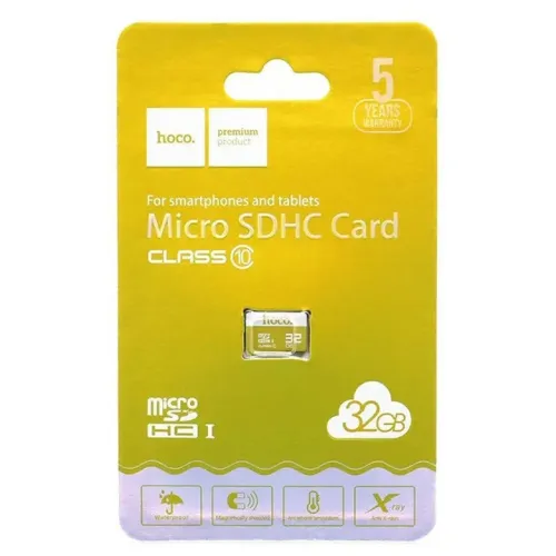 Карта micro-SD 32 GB Hoco Class 10 (Yellow)