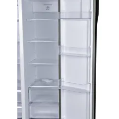 Холодильник Side-by-Side HYUNDAI CS6503FV черное стекло