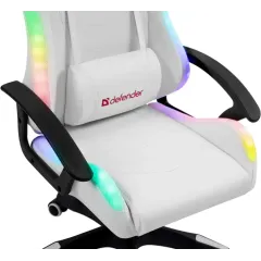 Кресло игровое Defender FACTOR X RGB экокожа белый