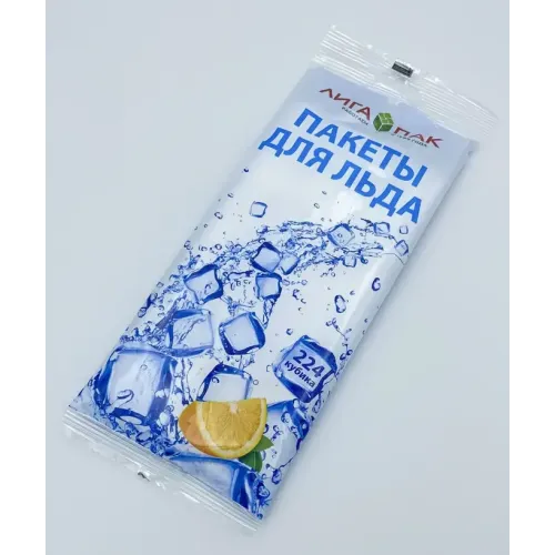 Пакет для льда Лига Пак, самозакрывающиеся, 224 шарика