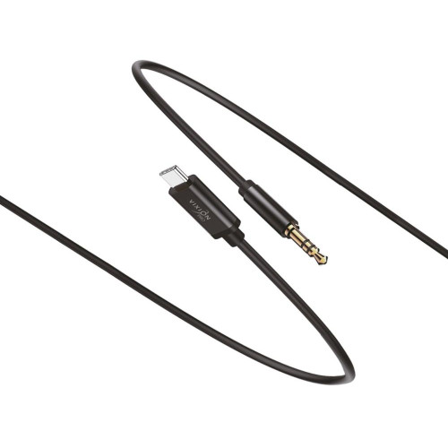 Кабель Type-C - AUX Jack 3.5mm Vixion VX-10c 1m PRO черный