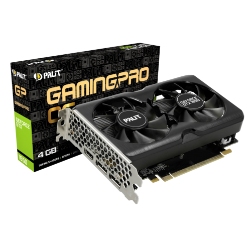 Видеокарта Palit PCI-E PA-GTX1650 GP OC 4G D6 NV GTX1650 4096Mb 128 GDDR6 1410/12000/HDMIx1/DPx2/HDC NE61650S1BG1-1175A