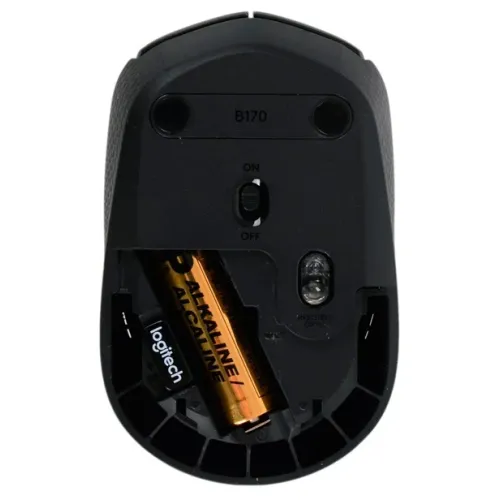 Мышь Logitech B170 серый/черный оптическая (1000dpi) беспроводная USB (2but)