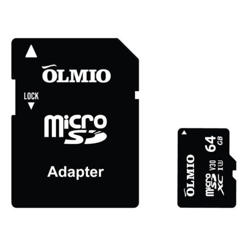 Карта micro-SD 64 GB Olmio Pro UHS-I U3 V30 с адаптером