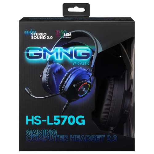 Гарнитура Oklick GMNG HS-L570G черный