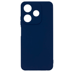 Бампер Tecno Spark 10C ZIBELINO Soft Matte синий с микрофиброй