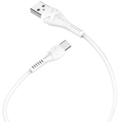 Кабель USB 3.0 A вилка - Type C 1 м HOCO X37 Cool Power 1m 3A усиленный белый