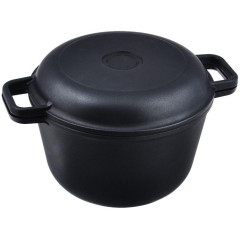 Кастрюля НЕВА МЕТАЛЛ, алюм., 5 л., крышка-сковорода (6850)