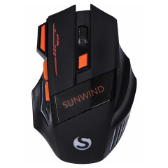 Мышь SunWind SW-M715GW черный/оранжевый