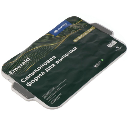 Форма для выпечки силикон Daniks Emerald, прямоугольная, мрамор, 32.5х20.5х2.2 см, JA2022107 (456561