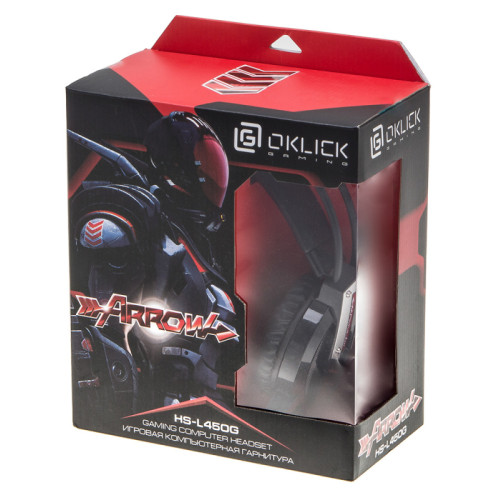 Гарнитура Oklick HS-L450G ARROW 2.2м серебристый