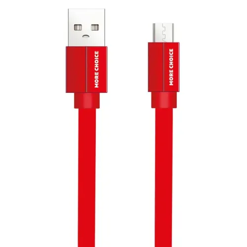Кабель USB 2.0 A вилка - microUSB 1 м More choice K20m Red