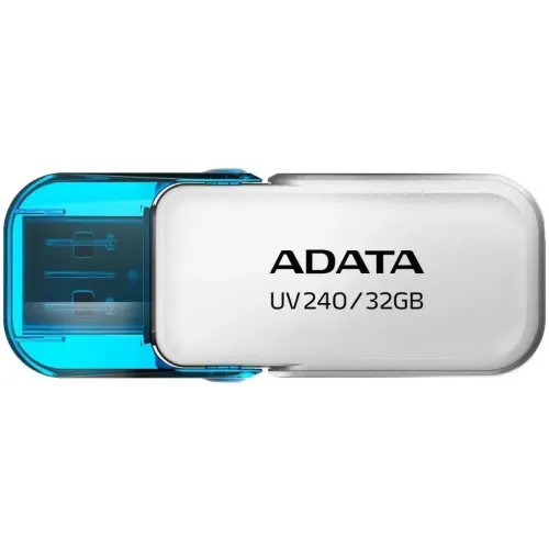 Карта USB2.0 32 GB A-DATA AUV240-32G-RWH белый/голубой