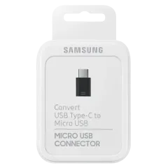Переходник microUSB - Type C SAMSUNG EE-GN930KBRGRU за 1шт черн.