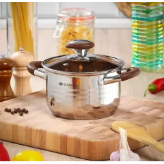 Кастрюля Daniks Веллингтон, нерж., индукция, 2 л. (GS-01415-16CA)(397628)