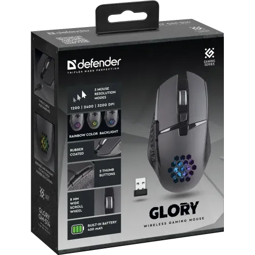 Мышь Defender Glory GM-514 черный 