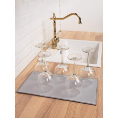 Коврик для сушки посуды, MASTER HOUSE, микрофибра, 24х45 см, серый (60379)