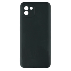 Бампер Samsung A03 (A035) ZIBELINO Soft Matte черный с микрофиброй
