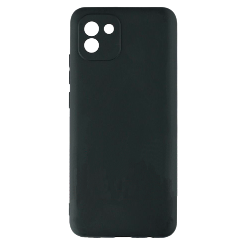 Бампер Samsung A03 (A035) ZIBELINO Soft Matte черный с микрофиброй