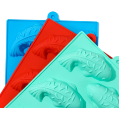 Форма для выпечки силикон Доляна «Золотая рыбка», 24х16,5 см, 6 ячейки (4469434)