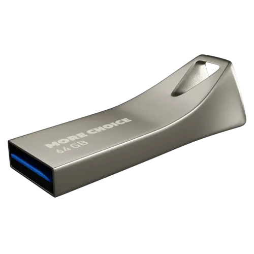 Карта USB3.0 64 GB More Choice MF64m металл Silver