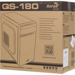 Корпус Aerocool Qs-180 черный w/o PSU mATX 1x80mm 2xUSB2.0 1xUSB3.0 audio