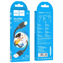 Кабель USB 2.0 A вилка - 8pin 1 м HOCO X90 силикон Black