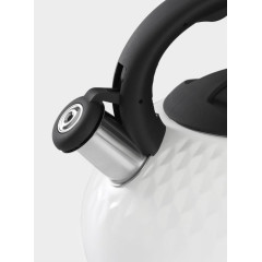 Чайник со свистком Magistro Glow, нерж., индукция, белый, 3 л.(6534630)