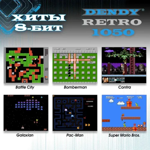 Игровая консоль DENDY Retro (1050 игр)