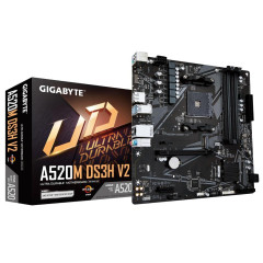 М/П SOC-AM4 Gigabyte A520M DS3H V2 Soc-AM4 AMD A520 4xDDR4 mATX