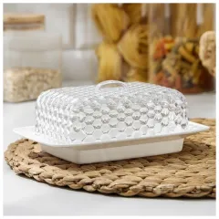 Масленка пластик Альтернатива, Мозаика, 18.5х12х7.2 см, М5571 (240938)(1309626)