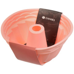 Форма для выпечки силикон DANIKS Savory, круглая, розовая, 23.5х10.5 см, Y4-4964 (396043)