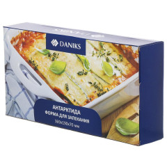 Форма для выпечки керамика Daniks Антарктида, прямоугол.,37х19х7 см, 1,25 л, белая(Y4-7289)(444771)