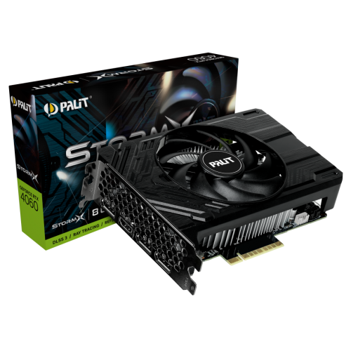 Видеокарта Palit PCI-E 4.0 RTX4060 STORMX NV RTX4060 8192Mb 128 GDDR6 1830/17000/HDMIx1/DPx3/HDCP Re NE64060019P1-1070F
