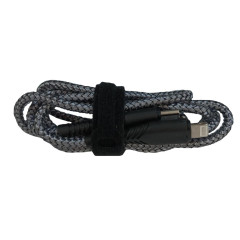 Кабель USB 3.0 Type-C to Lightning 8-pin 1m Borasco PD Fishbone усиленный серый (52384)