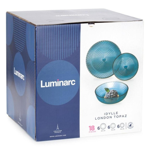 Набор столовый LUMINARC Idylle London Topaz, синий, 18пр.(Q4077)(396840)