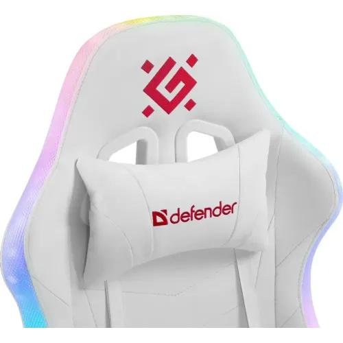Кресло игровое Defender FACTOR X RGB экокожа белый