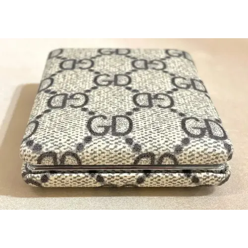 Зеркальце косметическое складное, GD, прямоугол., светло-коричневое
