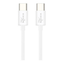 СЗУ Vixion VH-14c 3.0A QC3.0 + USB-C PD 20W PRO + кабель Type-C двухпортовое белое