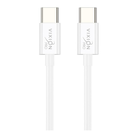 СЗУ Vixion VH-14c 3.0A QC3.0 + USB-C PD 20W PRO + кабель Type-C двухпортовое белое