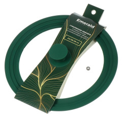 Крышка для посуды DANIKS Emerald, GLM-242628-2, силикон, зеленая, 24/26/28 см, (450871)