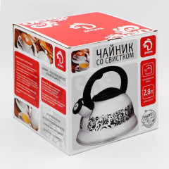 Чайник со свистком ДОЛЯНА «Рио», нерж., 2,8 л.(1405203)