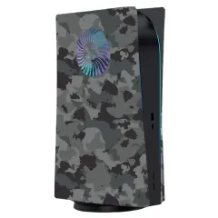 Боковые панели для Sony PS5 с дисководом, серый камуфляж