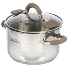 Набор посуды DANIKS Нара, кастрюли, нерж., 6 пр (GS-01413-6PC-2)(446892)