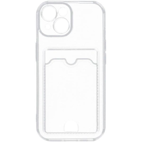 Бампер Apple iPhone 15 ZIBELINO Silicone Card Holder прозрачный защита камеры