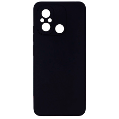 Бампер Xiaomi Redmi 12C 4G/11A/Poco C55 ZIBELINO Soft Matte черный с микрофиброй