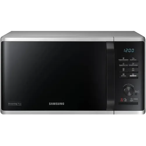 Микроволновая печь SAMSUNG MG-23K3515AS, гриль, 23 л., черная/серебро (Э/М)