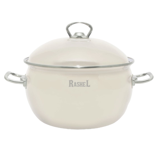 Кастрюля RasheL, эмаль, индукция, ручки хром, 2,2 л., кремовая, R1516 (432782)
